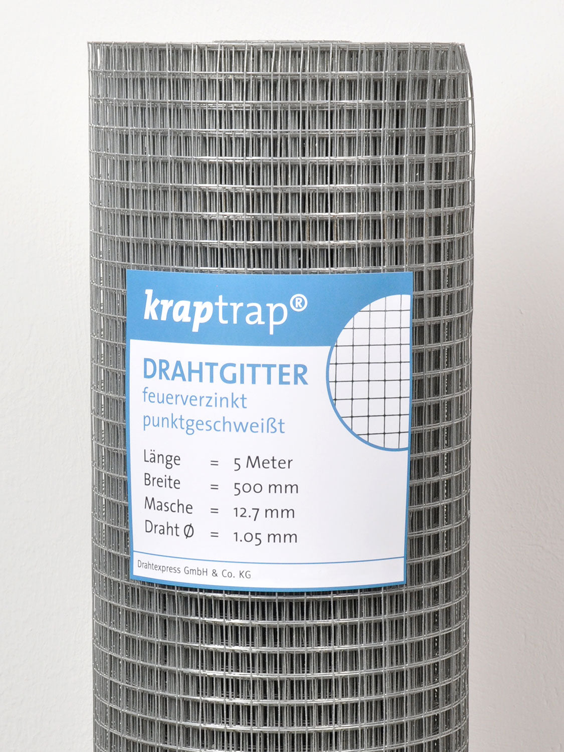 Drahtexpress Volierendraht 12,7x12,7 Drahtgitter 25m 1,05mm