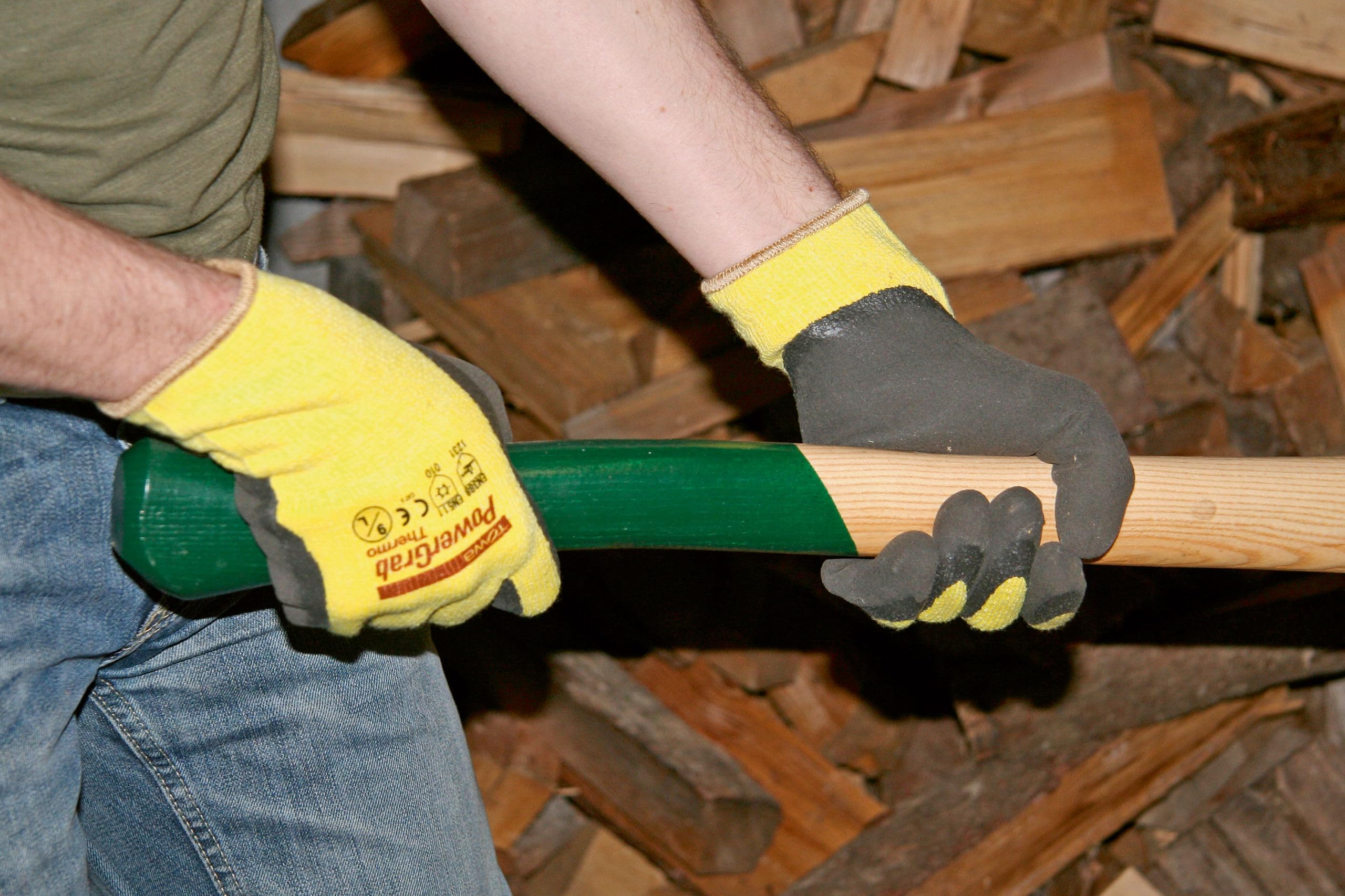 KERBL works PowerGrab Thermo Winterhandschuh Gelb Größe 9/L
