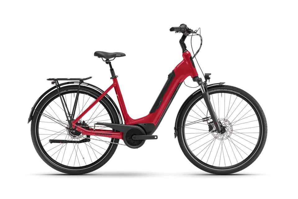 Winora Tria N8 Low City E-Bike Bosch classic red