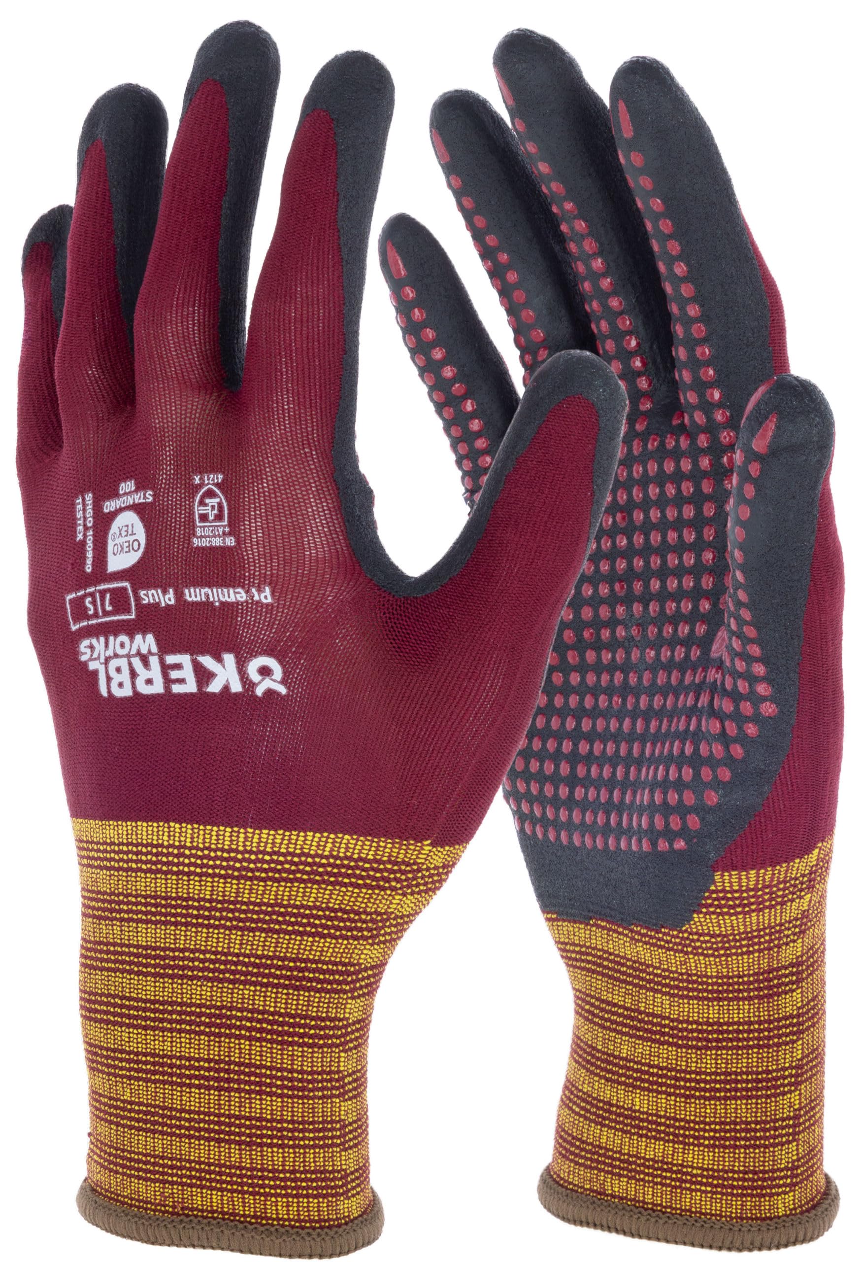 KERBL works Premium Plus Arbeitshandschuhe 8/M Nitril Noppen