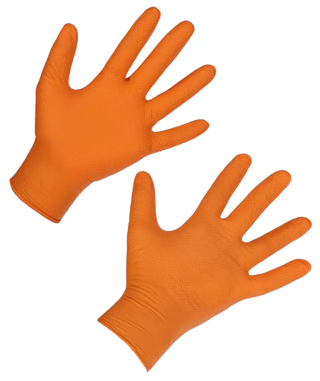 KERBL works X-Grip Einmalhandschuhe Orange 50 Stück Nitril