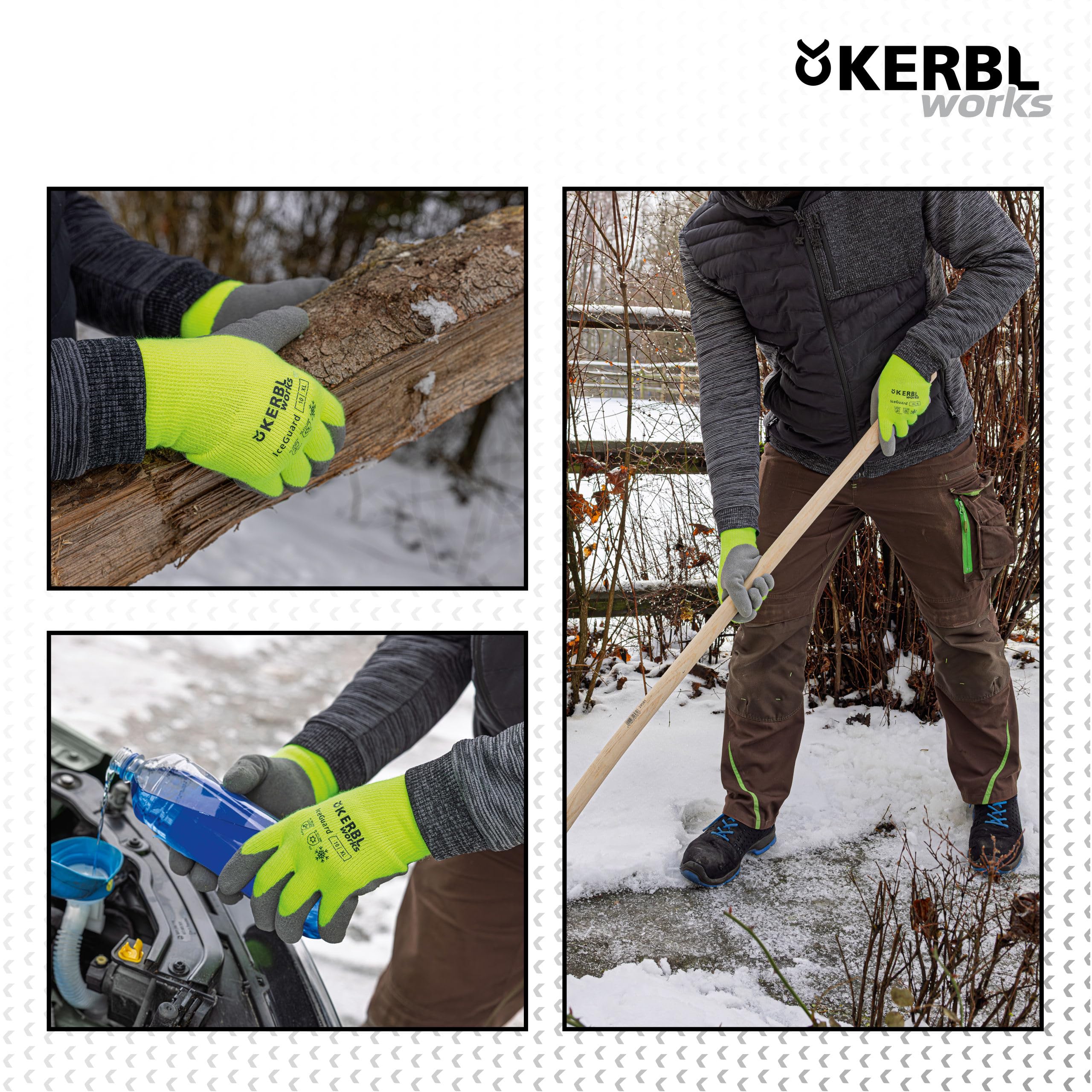 KERBL works Keron IceGuard Winterhandschuh 10/XL gelb