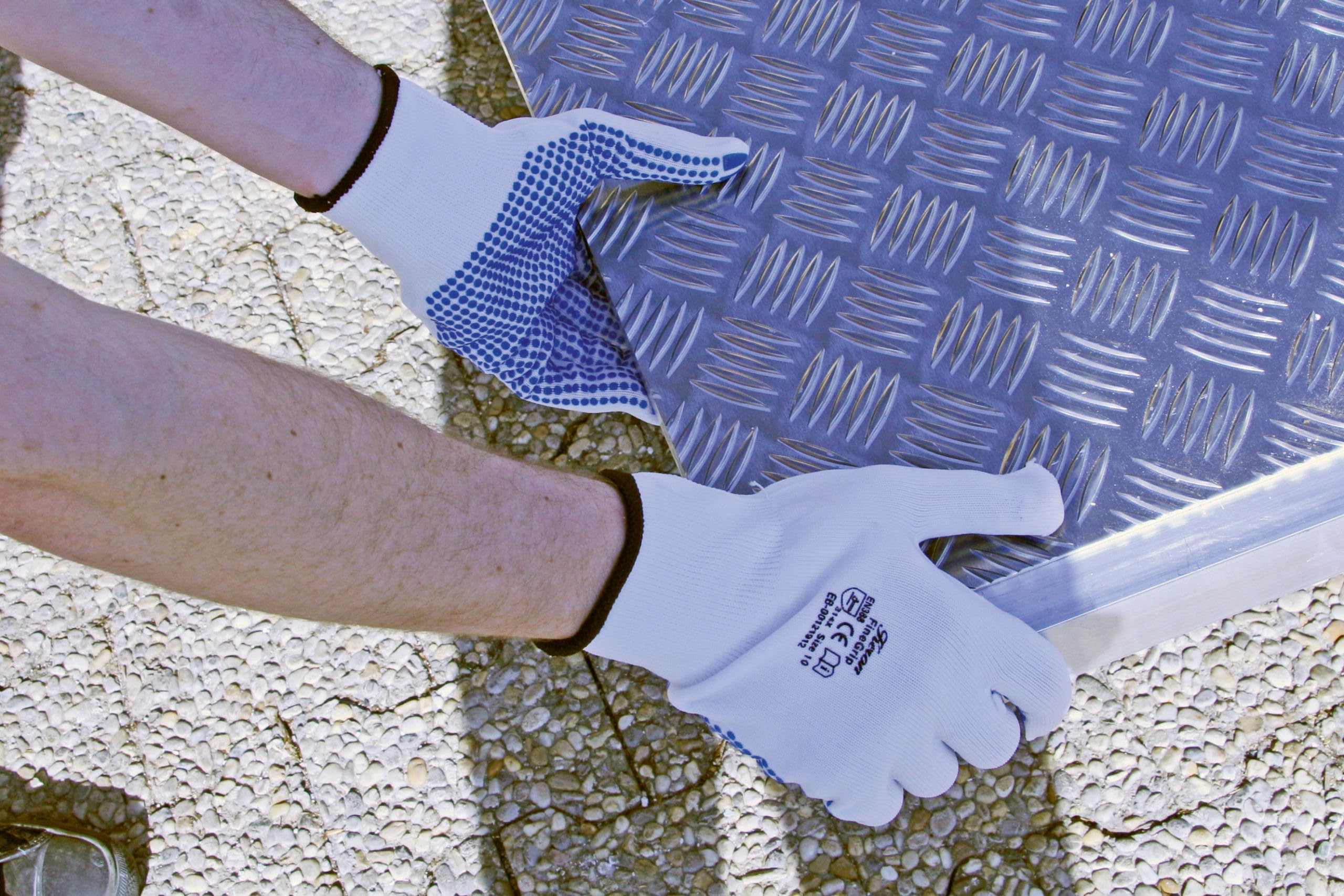 Keron Finegrip Feinstrickhandschuhe Nylon blau Gr. 8 genoppt