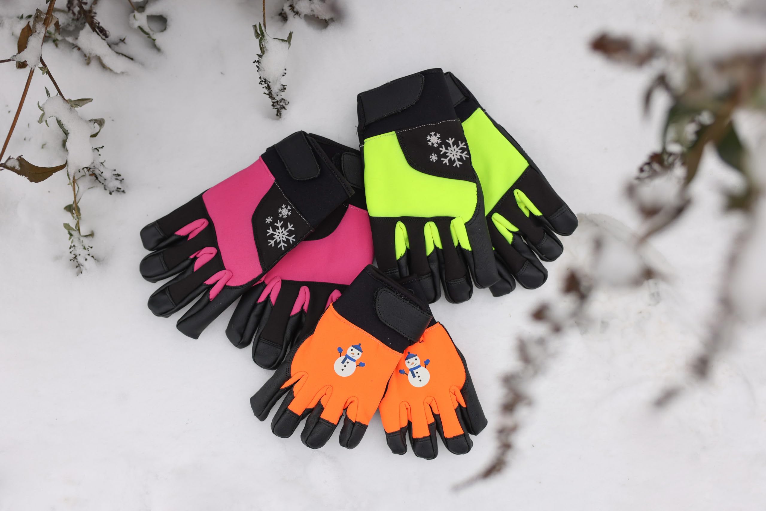 KERBL Keron Mini Kinderhandschuh Winter Neon-Orange 4-6 J