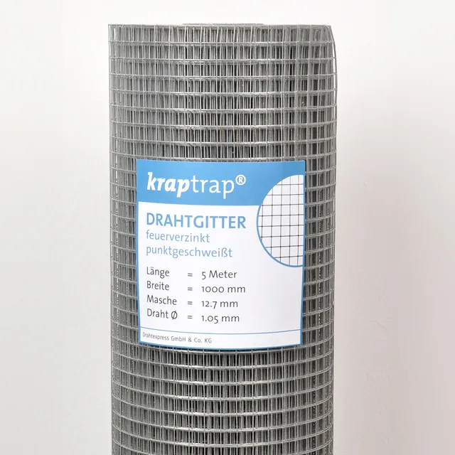 Drahtexpress Volierendraht 12,7x12,7mm Drahtgitter 25m feuerverzinkt