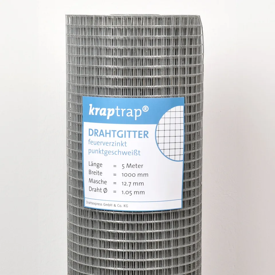 Drahtexpress Volierendraht 12,7x12,7mm Drahtgitter 25m feuerverzinkt