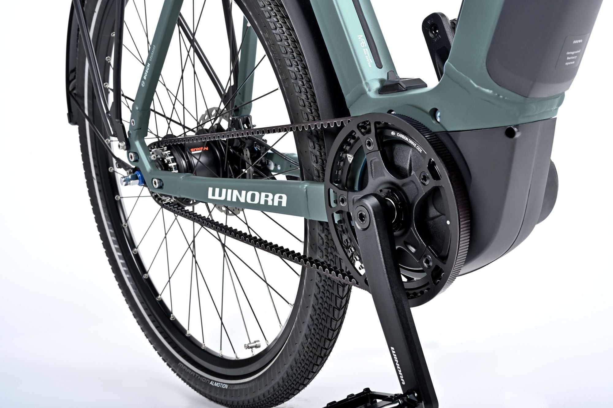 Winora Sinus R8Ef City E-Bike Riemen Bosch 500 Wh