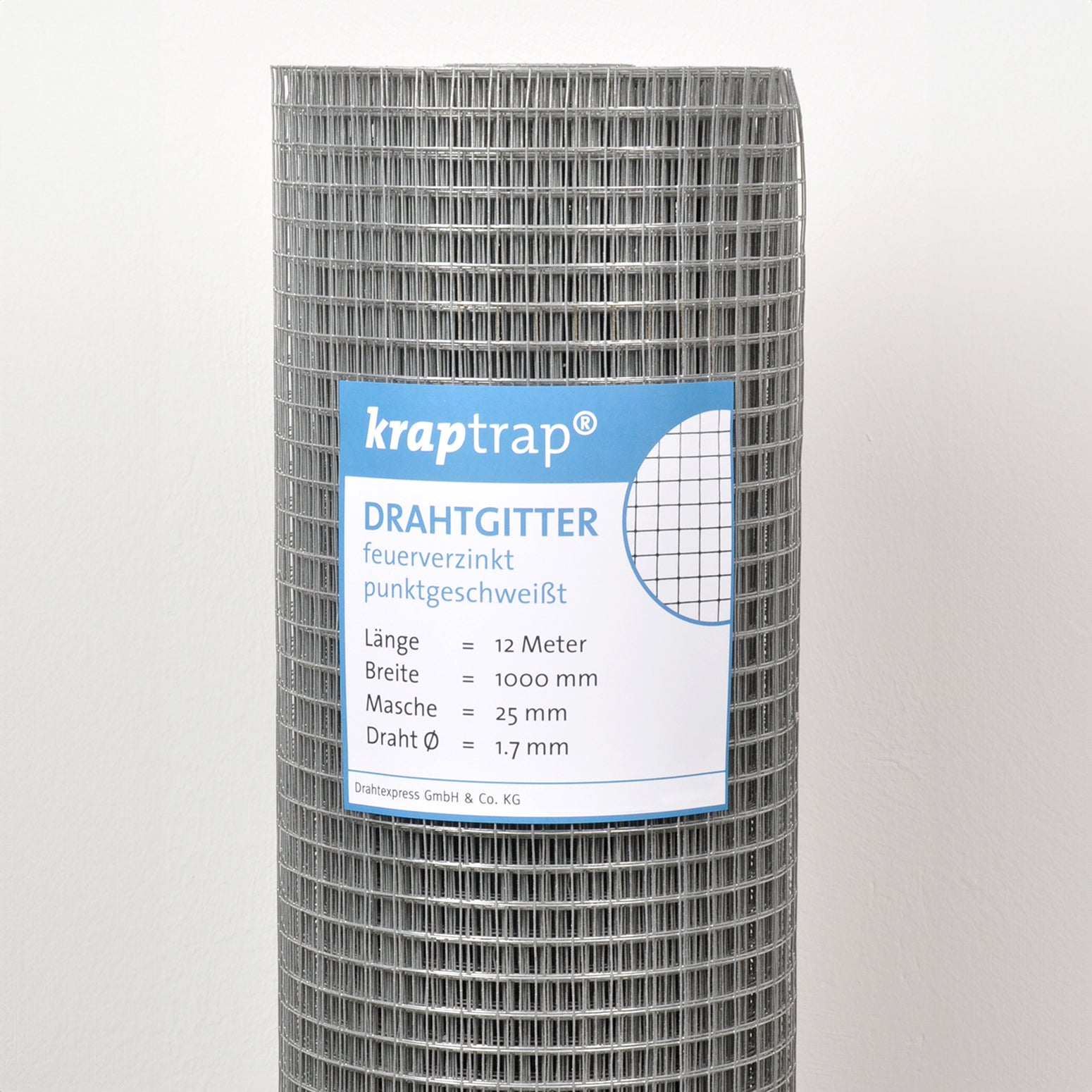Drahtexpress Volierendraht 25x25 Drahtgitter 12m 1,7mm