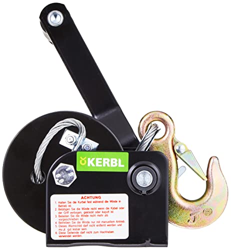 Kerbl Hand Winch Handseilwinde Stahlseil mit Bremse