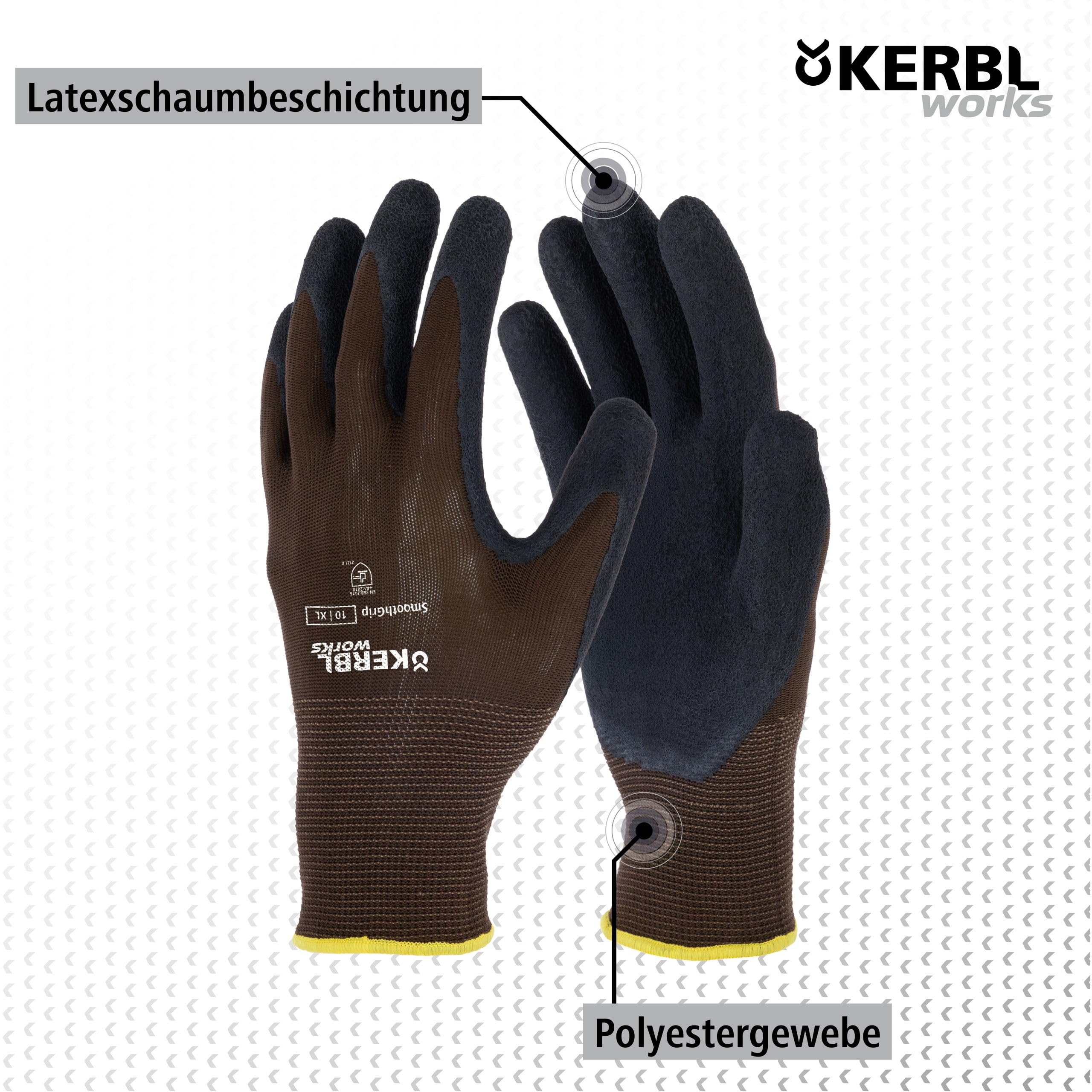 KERBL works SmoothGrip Arbeitshandschuhe Gr. 8/M Latex