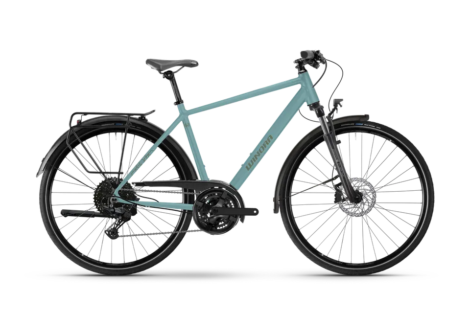 Winora Domingo X18 Trekkingrad High periwinkle plush matt