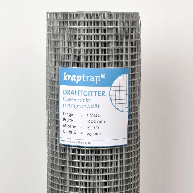 Drahtexpress Volierendraht 19x19mm Drahtgitter 25m verzinkt