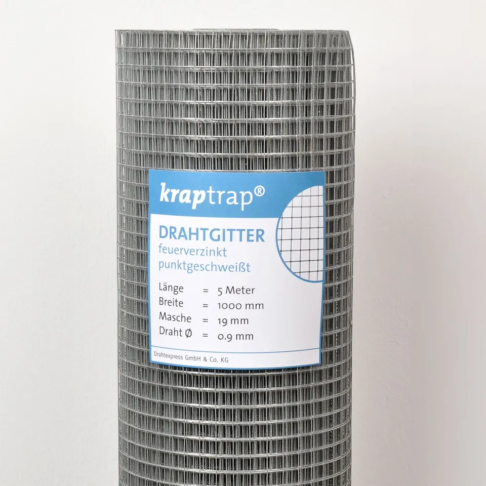 Drahtexpress Volierendraht 19x19mm Drahtgitter 25m verzinkt