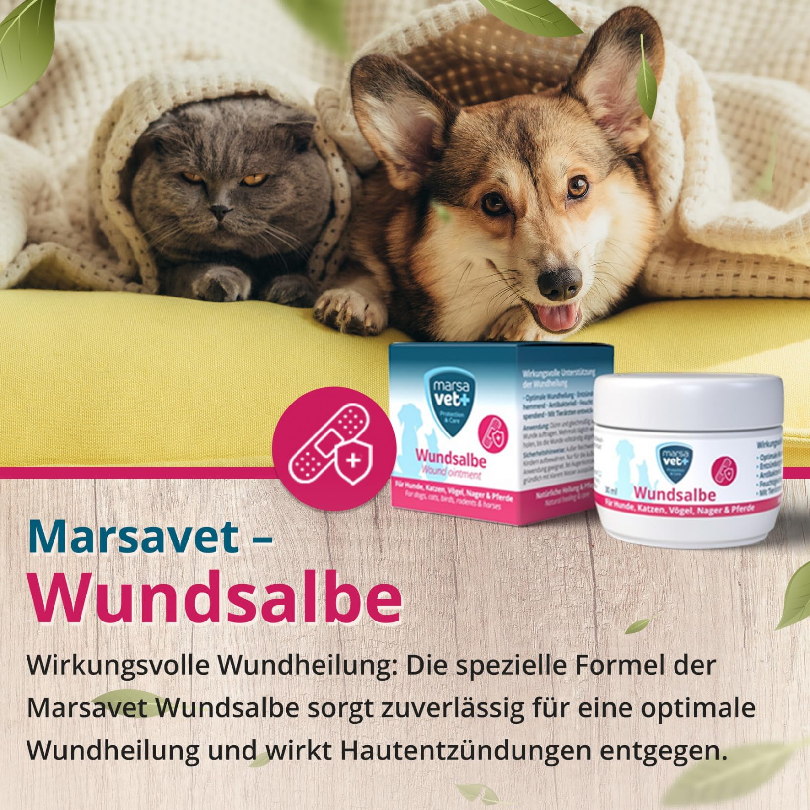 Marsavet Wundsalbe Wundsalbe Hund Katze Pferd Zink Propolis 30 ml