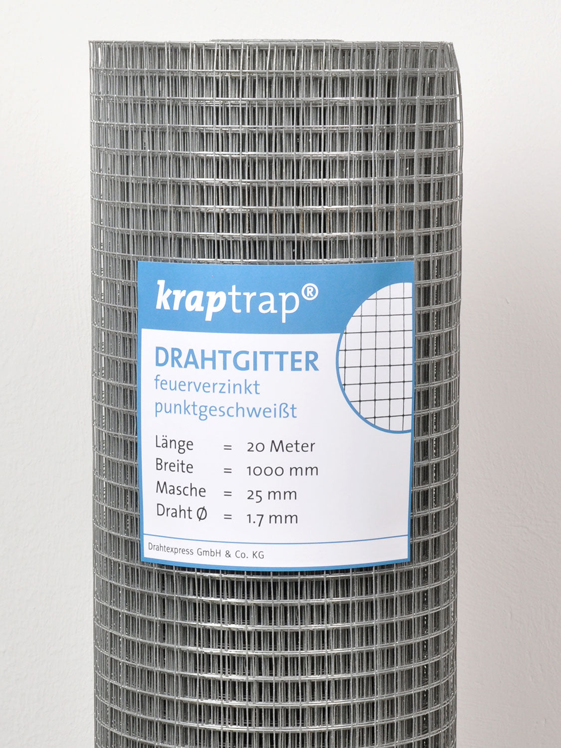 Drahtexpress Volierendraht 25x25 Drahtgitter 12m 1,7mm