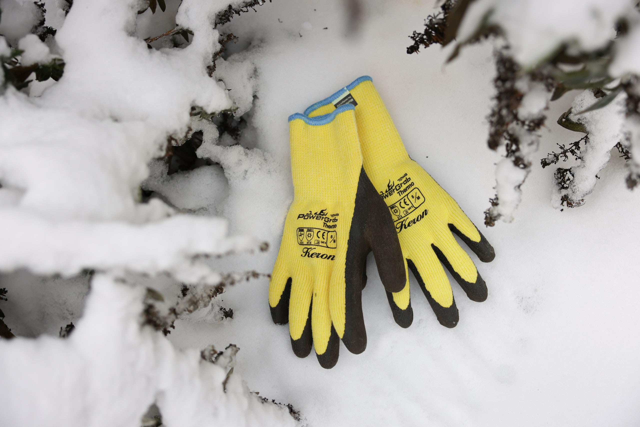 KERBL works PowerGrab Thermo Winterhandschuh Gelb Größe 9/L