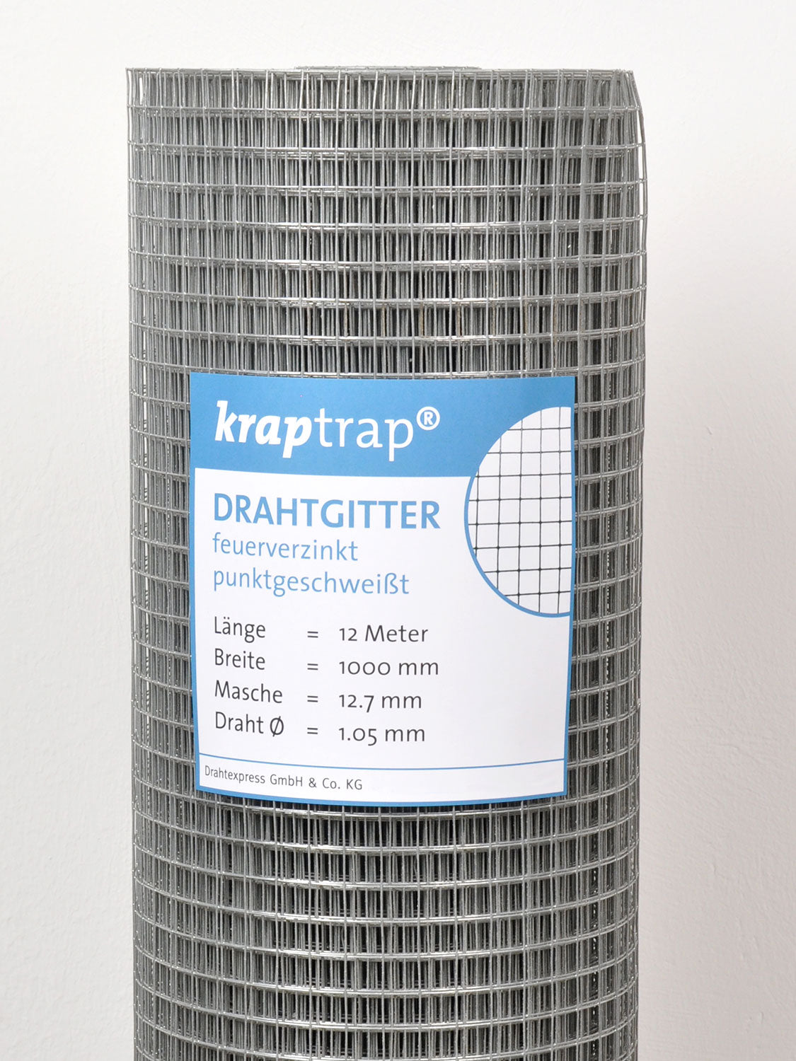 Drahtexpress Volierendraht 12,7x12,7mm Drahtgitter 25m feuerverzinkt
