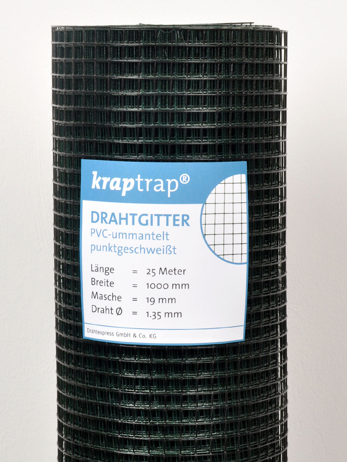 Drahtexpress KrapTrap Volierendraht 19x19mm 25m schwarz