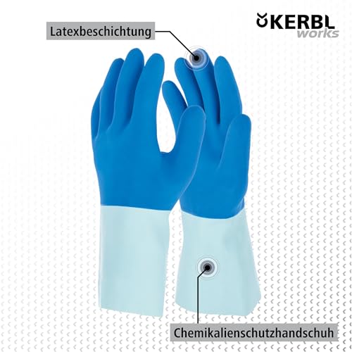 KERBL Fletex 297257 Fliesenlegerhandschuh Blau Gr.9