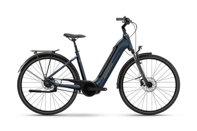 Winora Tria R5 E-Bike Tiefeinstieg cavalry Riemen