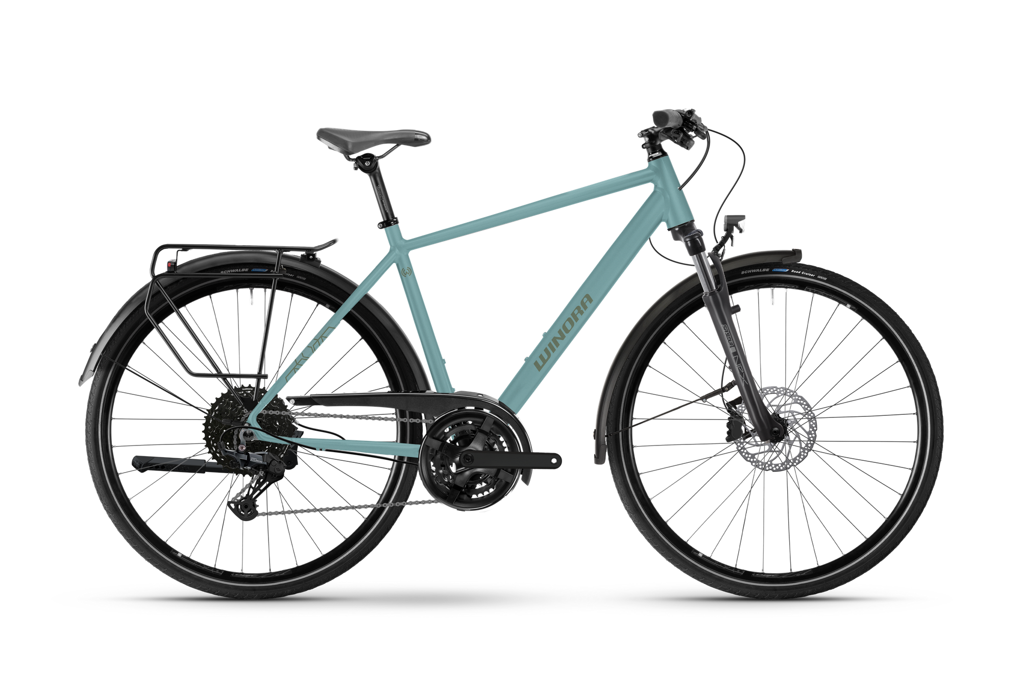Winora Domingo X18 Trekkingrad High periwinkle plush matt
