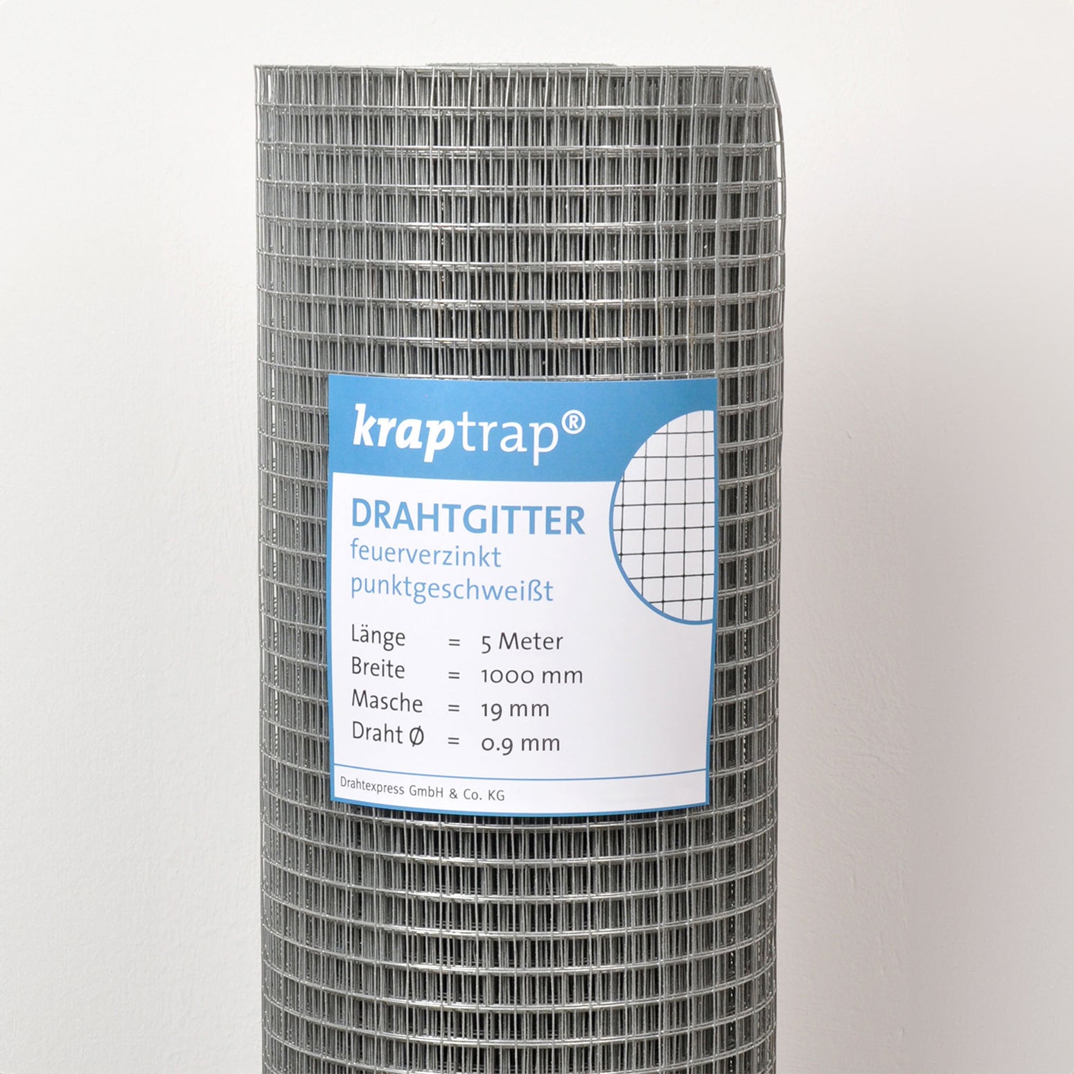 Drahtexpress Volierendraht 19x19mm Drahtgitter 25m verzinkt