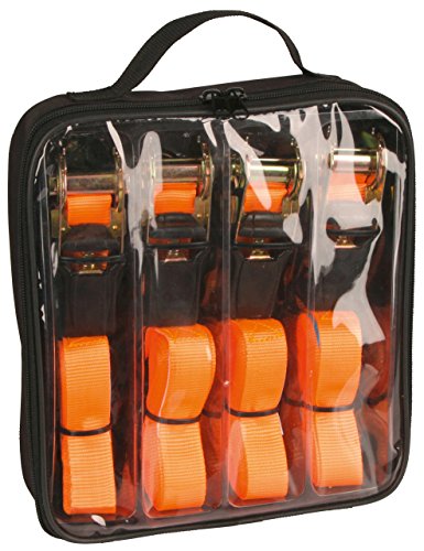 KERBL Zurren & Heben Zurrgurtset 25mm x 5m orange 4er-Pack