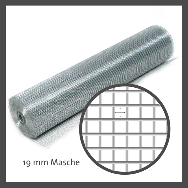 Drahtexpress KrapTrap Volierendraht 19x19mm 25m verzinkt