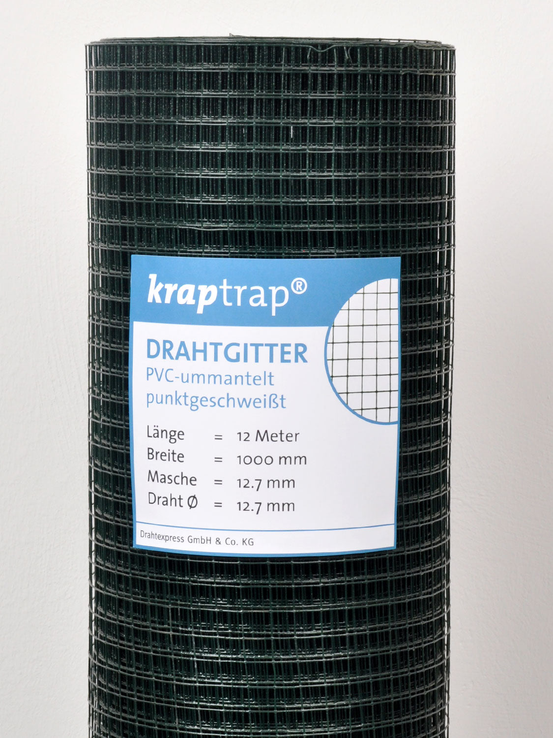 Drahtexpress Volierendraht 12,7x12,7 Drahtgitter grün 25m
