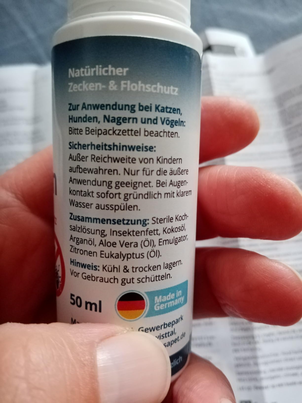 Marsavet Spot-on Zecken- Flohschutz Hund Katze natürlich 50 ml