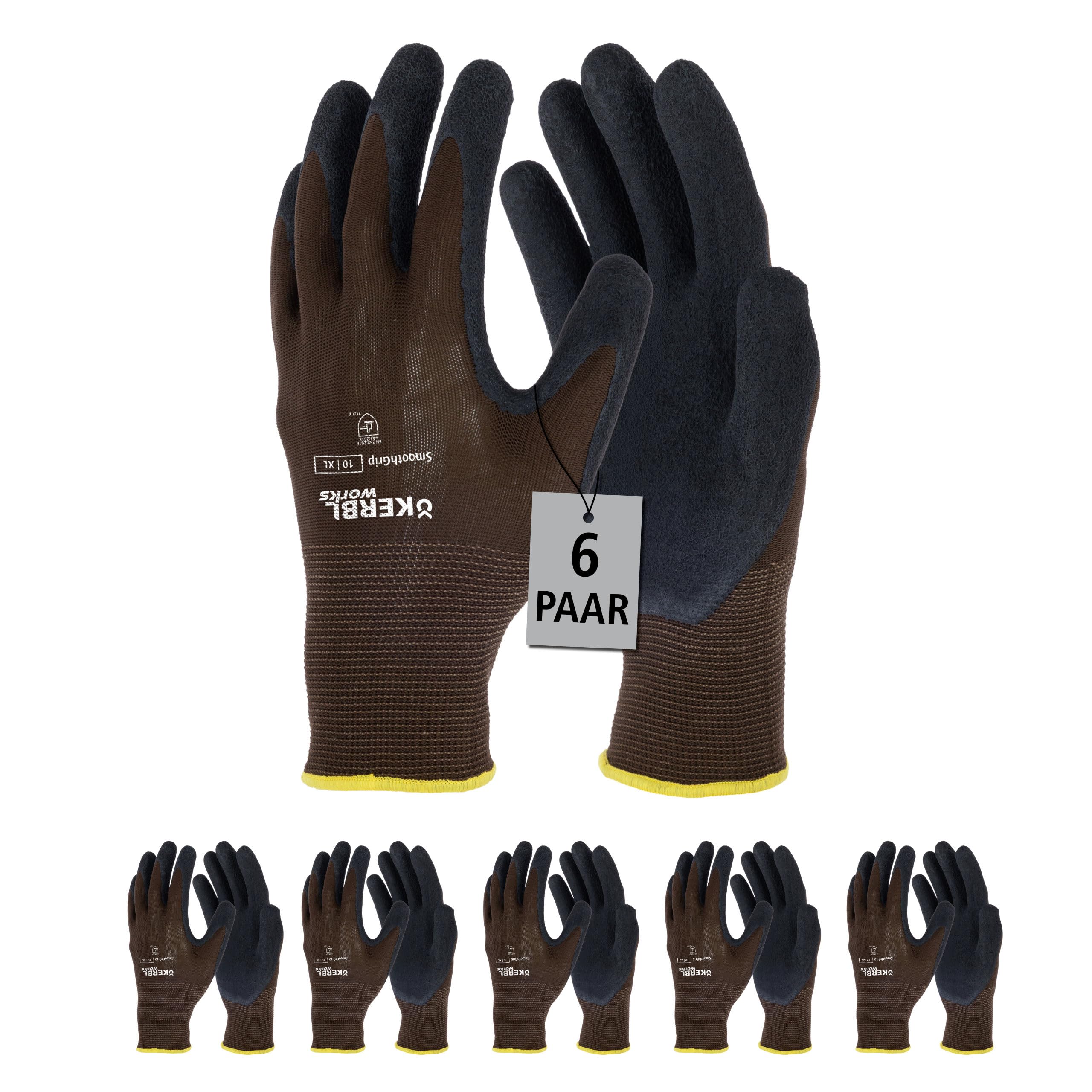 KERBL works SmoothGrip Arbeitshandschuhe Gr. 8/M Latex