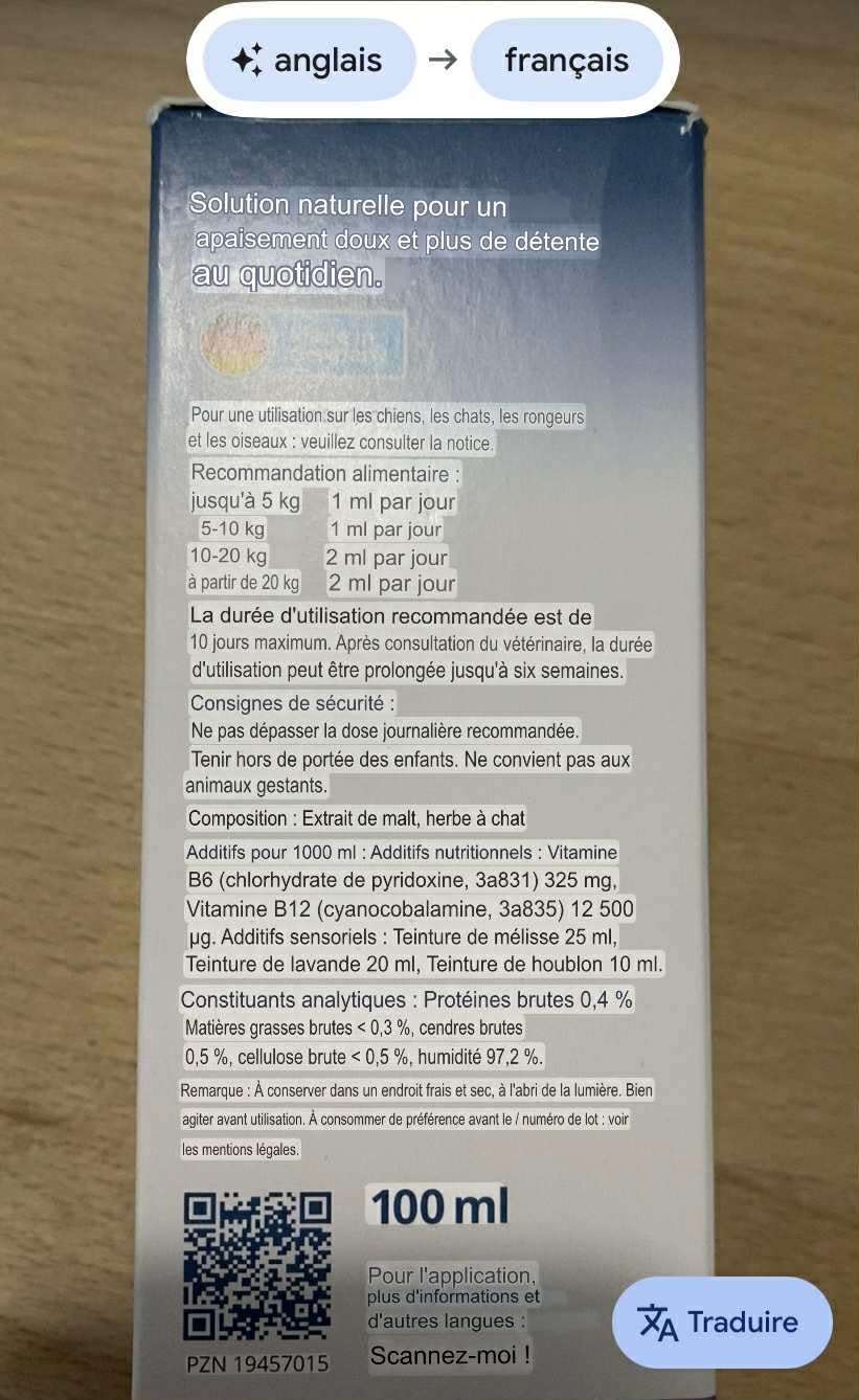 Marsavet Calm Tropfen 100 ml Beruhigung Hund Katze Lavendel