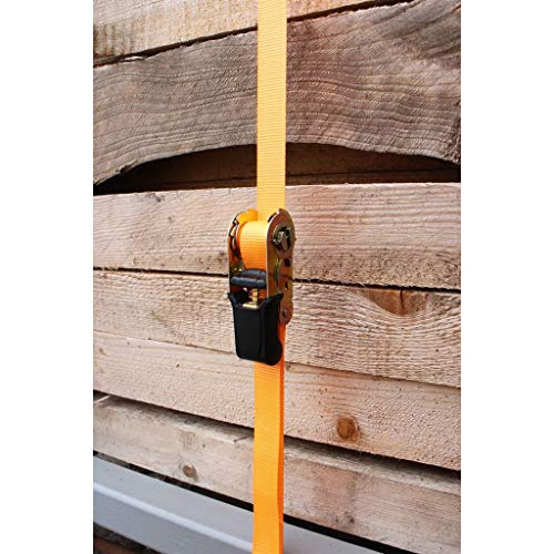 KERBL Zurren & Heben Zurrgurtset 25mm x 5m orange 4er-Pack