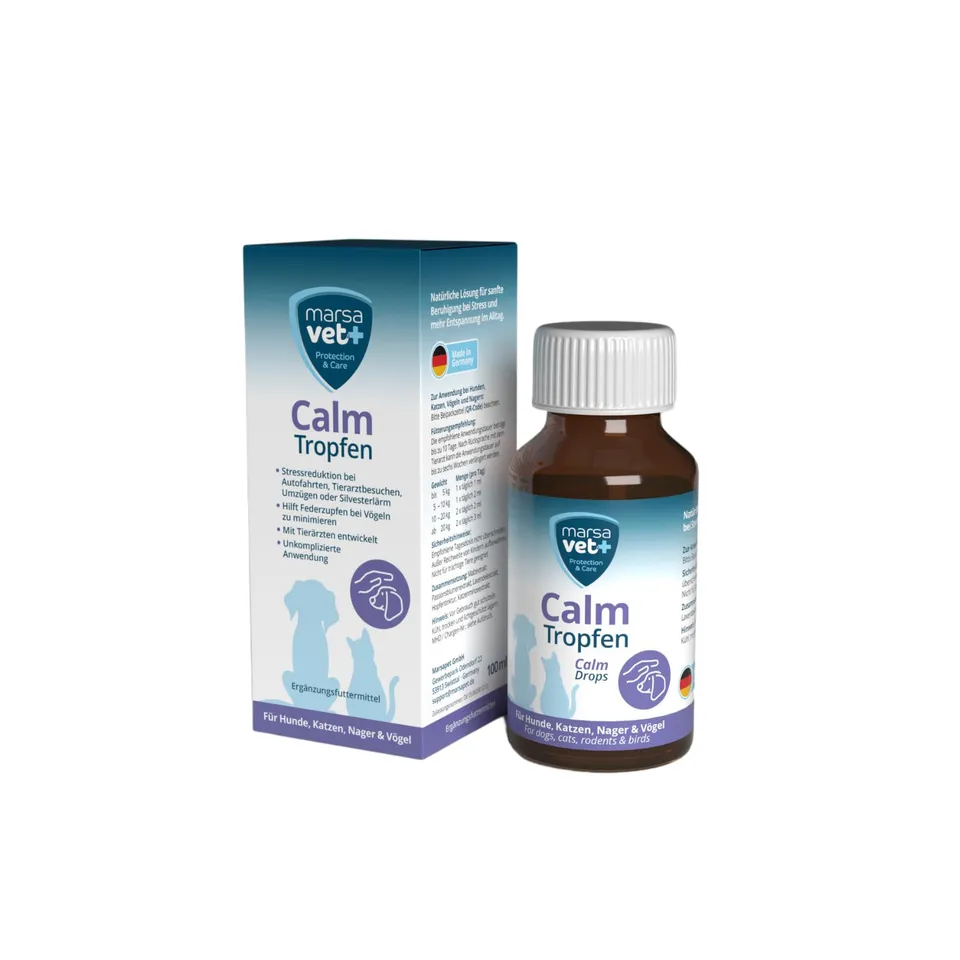 Marsavet Calm Tropfen 100 ml Beruhigung Hund Katze Lavendel